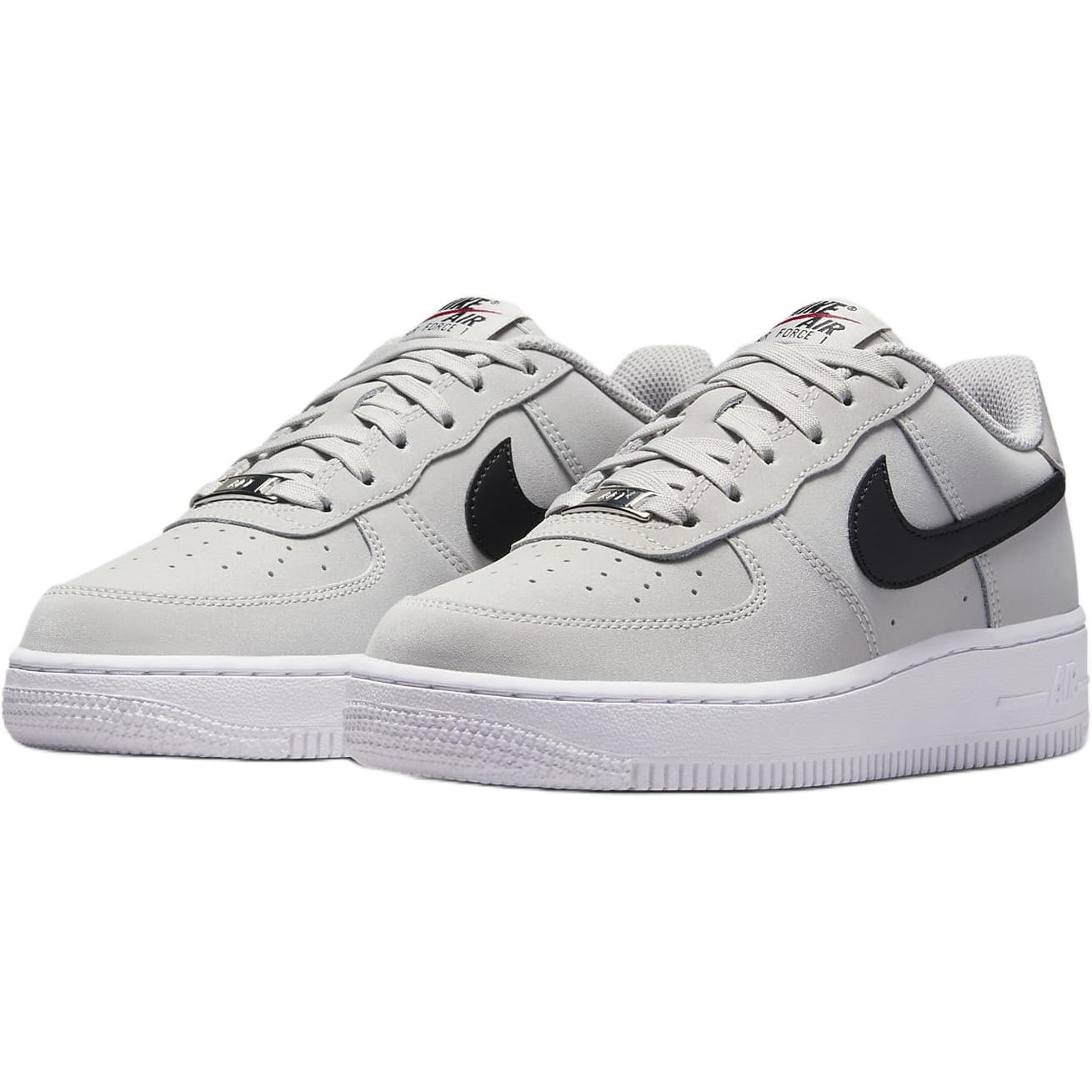 Nike Air Force 1 Lv8 Противоскользящие Износостойкие Низкие Детские Скейтбординговые Кроссовки Серый, Светло-серый/Белый/Черный — фото 3