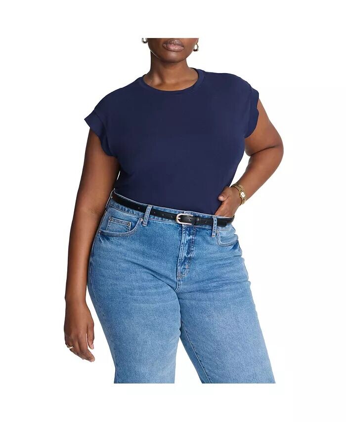 

Женская футболка Elements Plus Size из джерси с коротким рукавом ELOQUII, синий