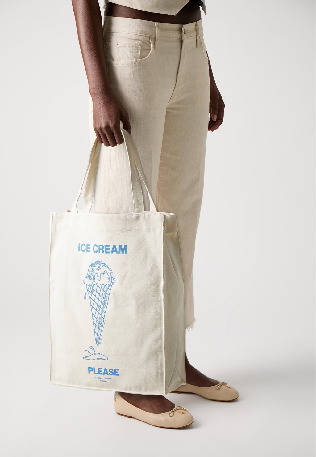 

Сумка-тоут PRINT TOTE BAG UNISEX Samsøe Samsøe, кремовый