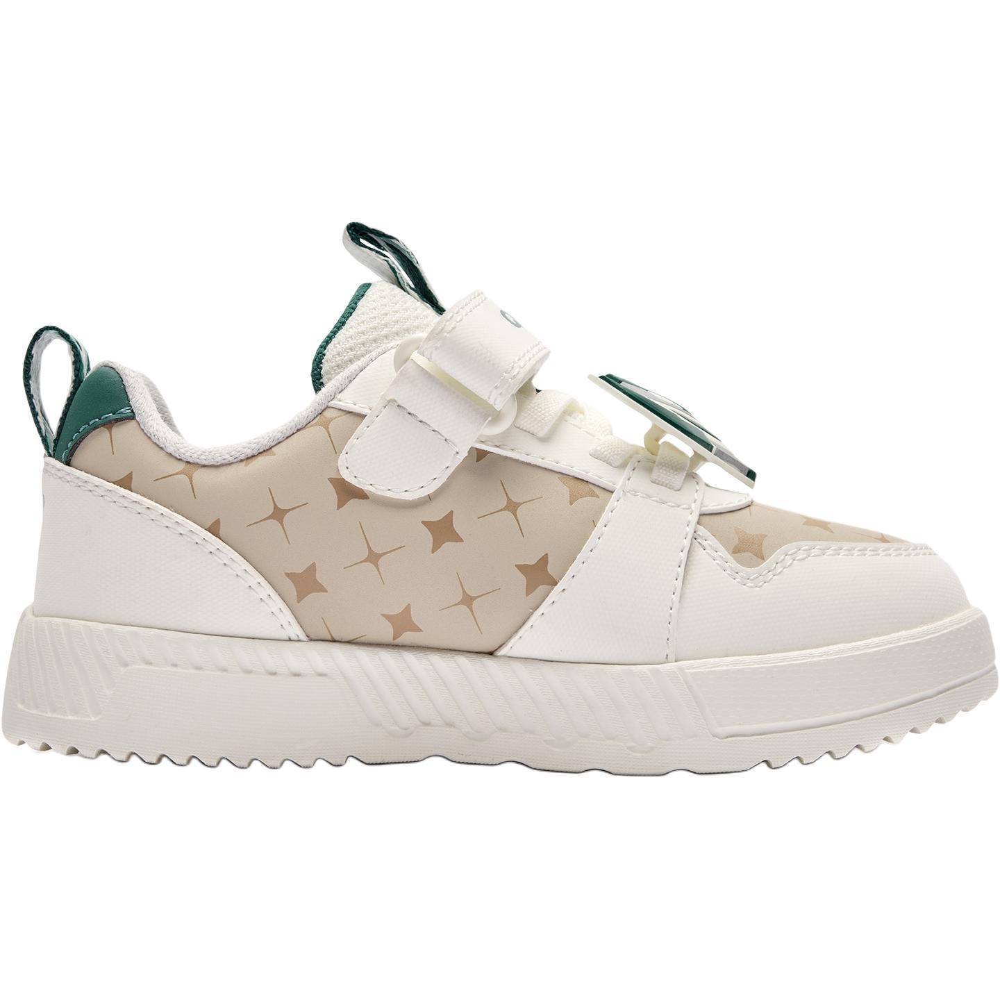 QIAODAN Скользостойкие износостойкие низкие детские скейтбординг кроссовки white green для детей 3-7 лет — фото 3