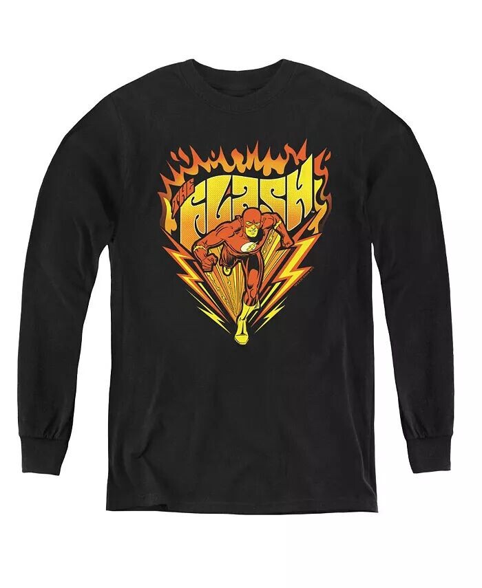 

Толстовка с длинным рукавом для мальчиков DC Youth DC Comics Blazing Speed Flash, черный