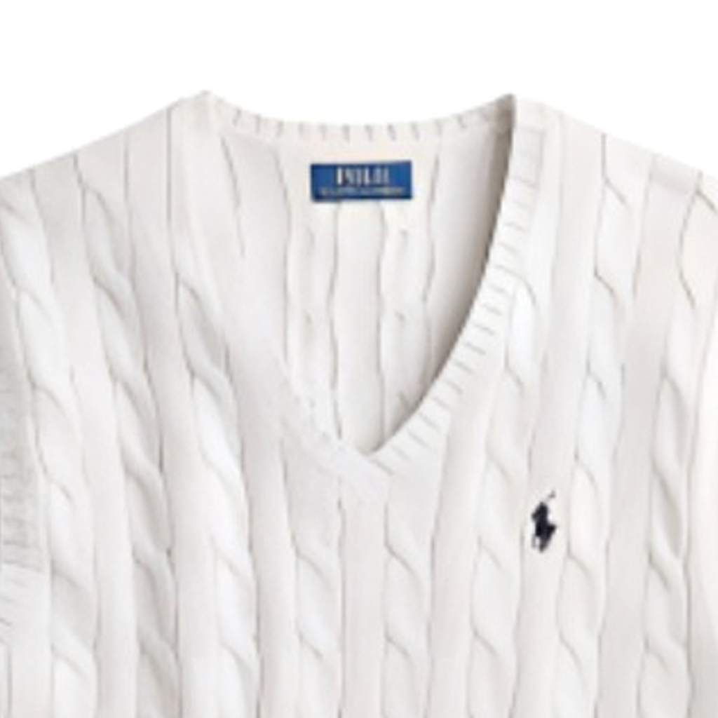 Свитер с косой вязкой серый Polo Ralph Lauren — фото 4