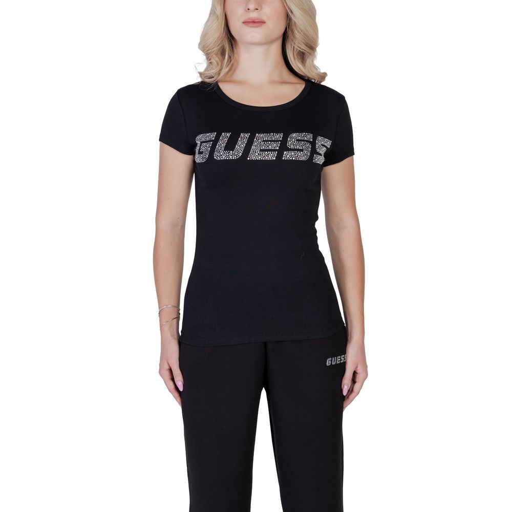 

Черные хлопковые топы и футболки Guess Active