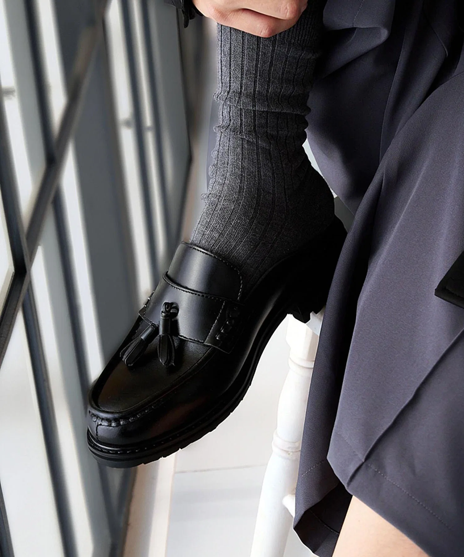 Мужские лоферы-мюльы London Shoe Make с танкеткой — фото 2