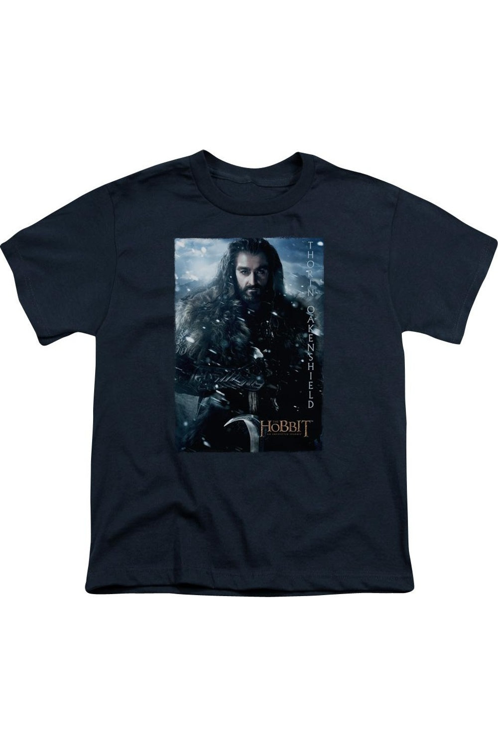 

Футболка с коротким рукавом для детей "The Hobbit Thorin Poster" Gildan, темно-синий