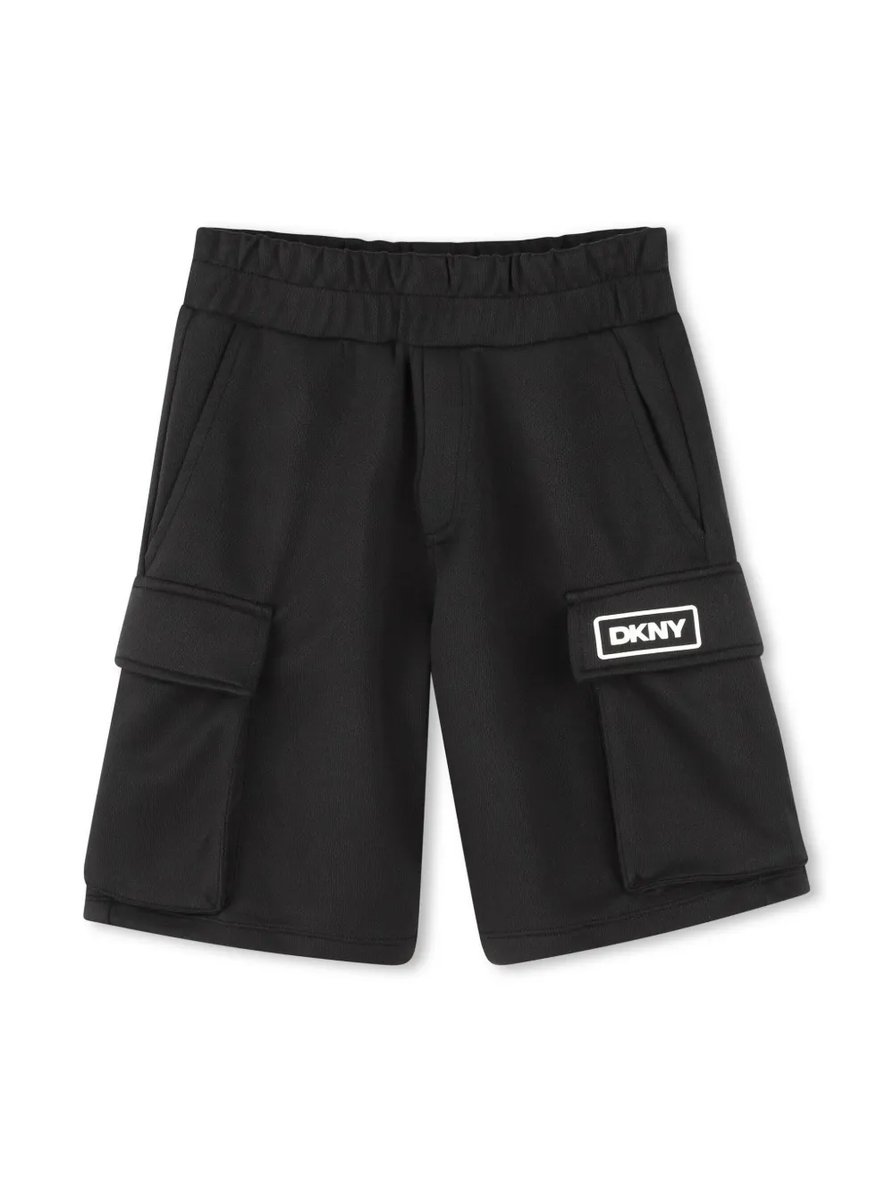 

Шорты из ткани пике с логотипом Dkny Kids, черный