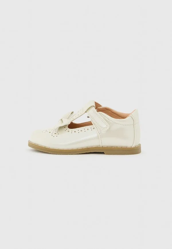 Балетки с ремешком на щиколотке кремового цвета Friboo, Off-White