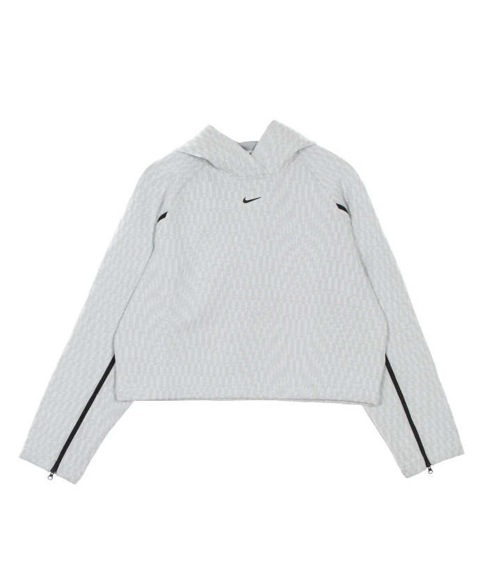 

Легкая толстовка с капюшоном и геометрическим узором. Nike, серый