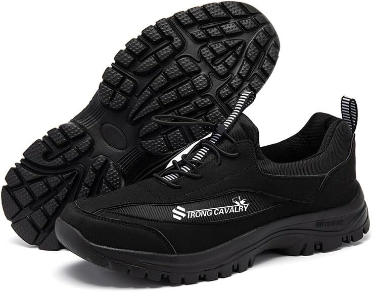 

Мужские прогулочные туфли из кожи, повседневные, удобные, дышащие, для походов, работы, любых поверхностей, трекинга, на шнуровке, для работы, офиса, повседневного ношения на улице, легкие, с амортизацией Soft Time Toy, черный