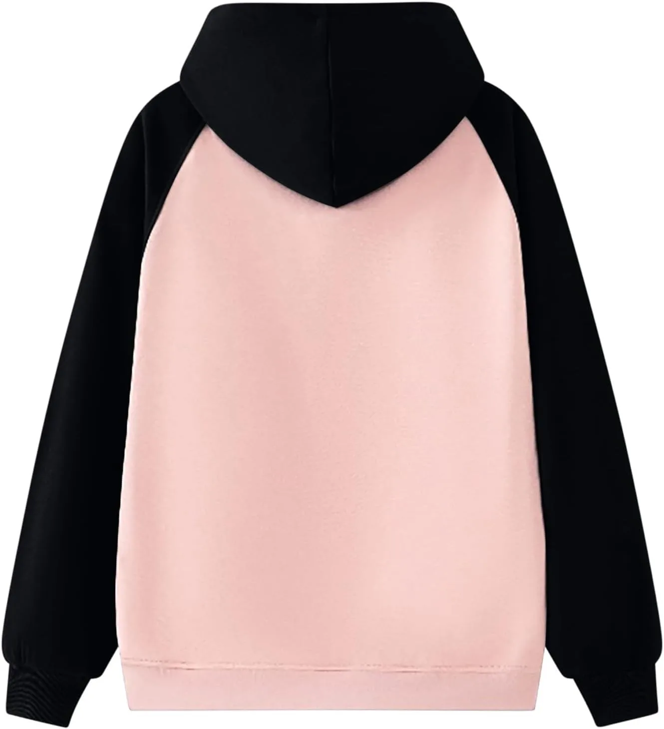 Толстовка с капюшоном для мужчин Y2k Raglan Long Sleeve Colorblock Loose Casual — фото 2