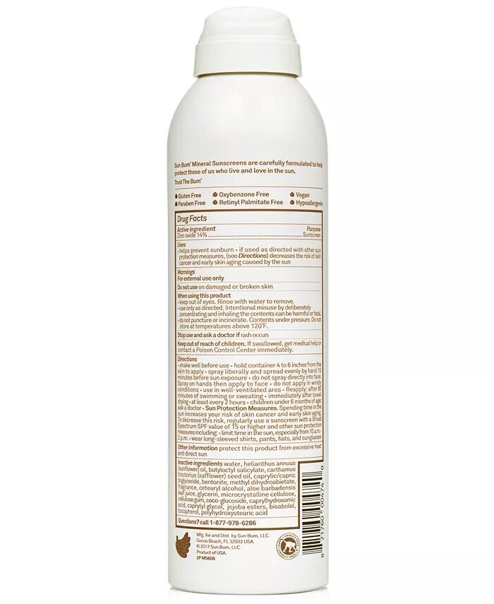 Минеральный солнцезащитный спрей непрерывного действия SPF 30 Sun Bum — фото 2