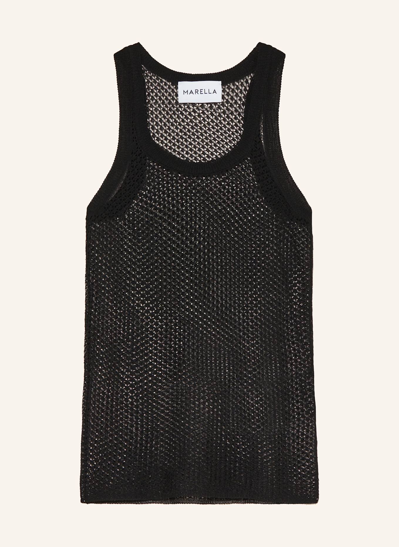 

Вязаный топ виллар Marella, черный
