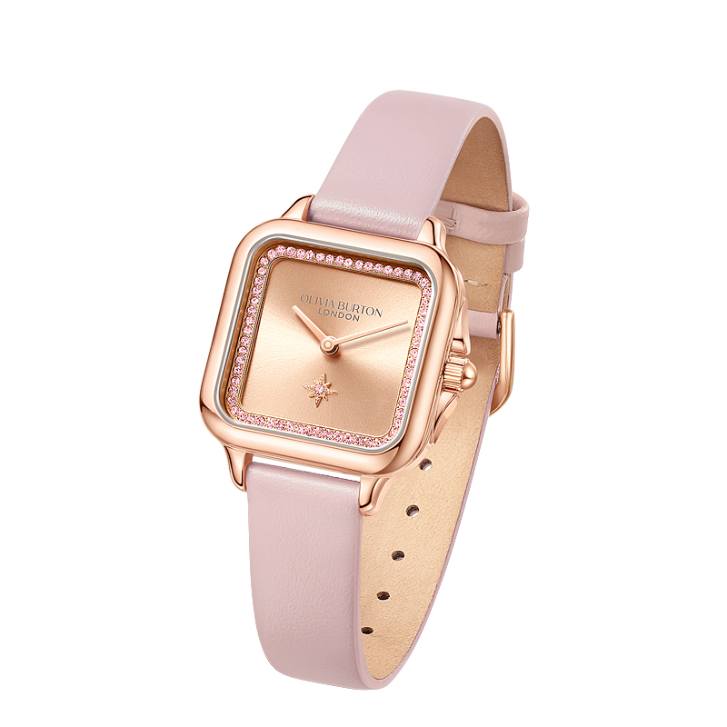 

OLIVIA·BURTON Часы Wrist Watch Quartz Movement Leather Watch Bands Rose Gold Watch Dial Women's Watch