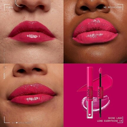 Стойкий блеск для губ с высоким содержанием пигментов Shine Loud 14 Lead Everything, Nyx Professional Makeup — фото 3