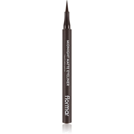 

Подводка для глаз Midnight Matte Eyeliner в коричневом цвете — матовый эффект, 1 мл Flormar