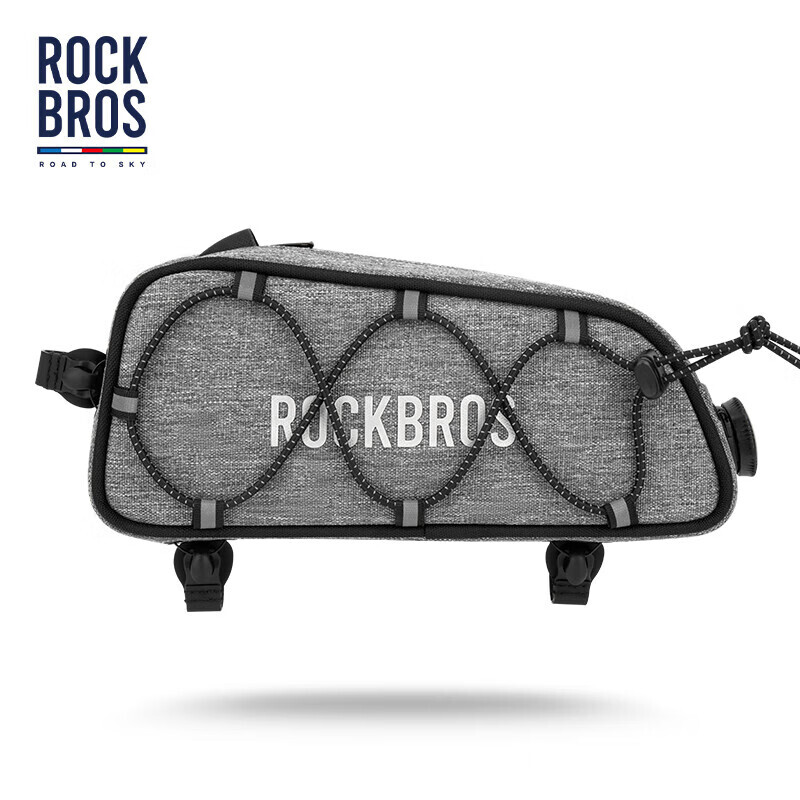 

Сумка для велосипеда серии Rock Brothers Tianlu, сумка для передней балки, сумка для мобильного телефона с верхней трубкой, передняя сумка для горного велосипеда, серая ROCKBROS