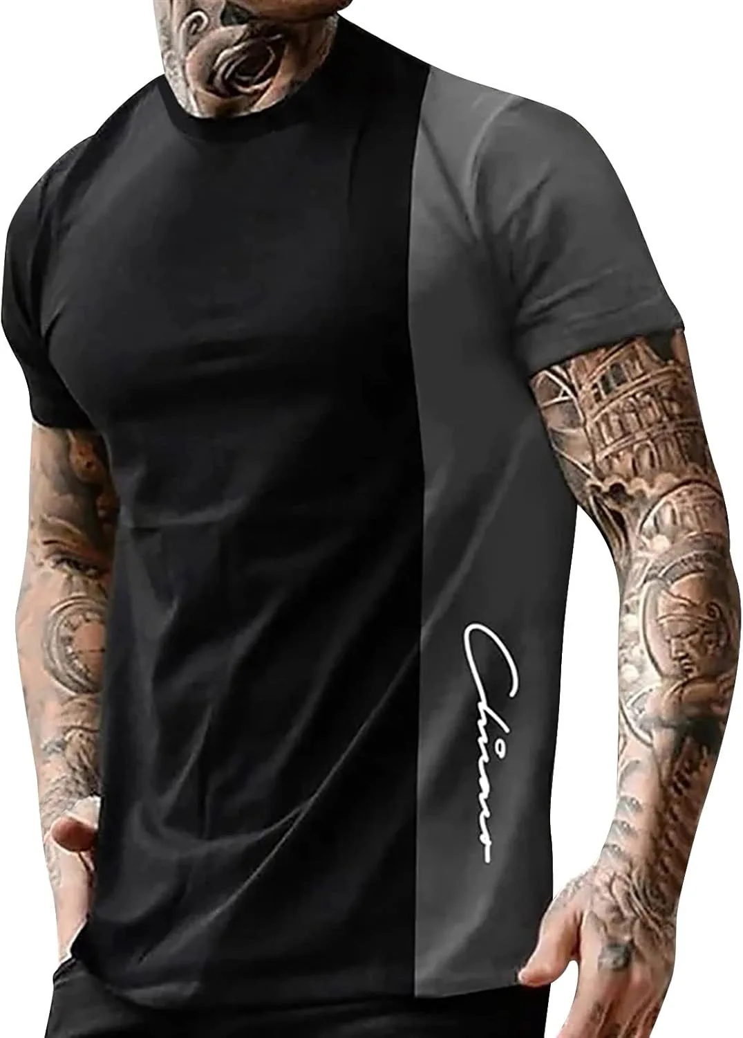 

Футболка Vintage Graphic Tees Men Color Block