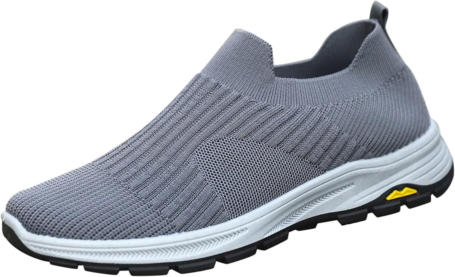 

Мужские беговые кроссовки с легкой дышащей сеткой, мягкой подошвой, для спорта, тренировок, повседневной носки, слипоны для ходьбы, тенниса и зала Generic, серый