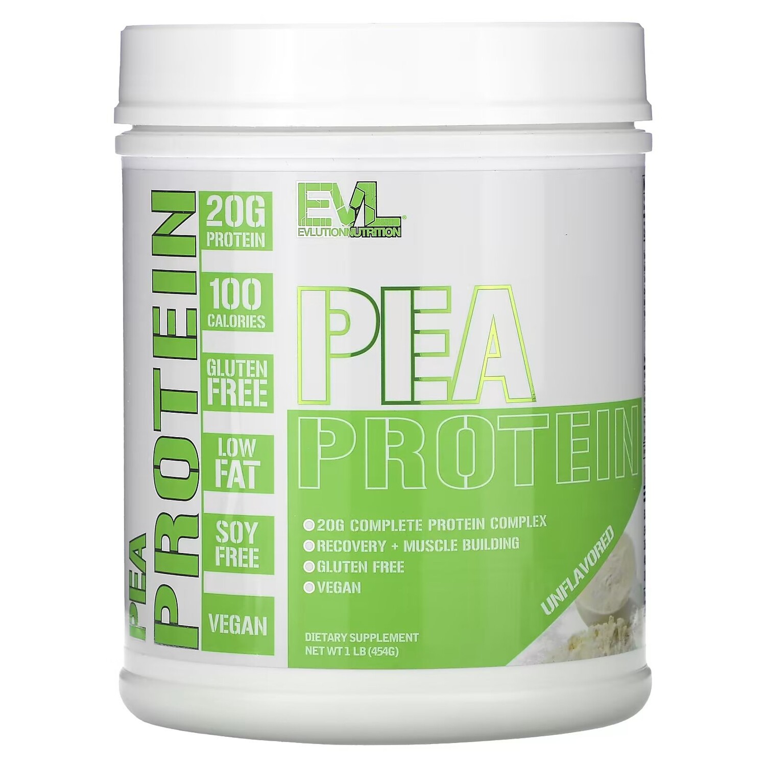 

Гороховый протеин, без вкуса, 1 фунт (454 г) Evlution Nutrition