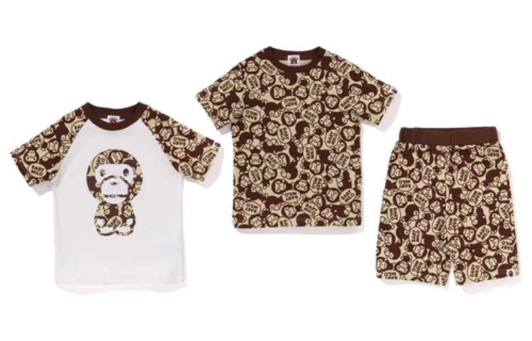 

Детские комбинезоны/ползунки A Bathing Ape, коричневый