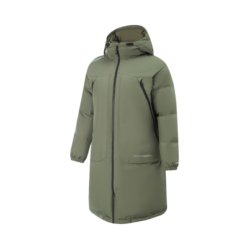 

LINING Серый мужской пуховик с утиным пухом для активного отдыха, Gray Army Green