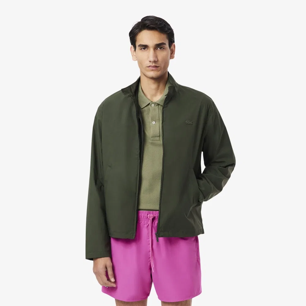 Мужская лёгкая куртка Lacoste Harrington тёмно-хаки