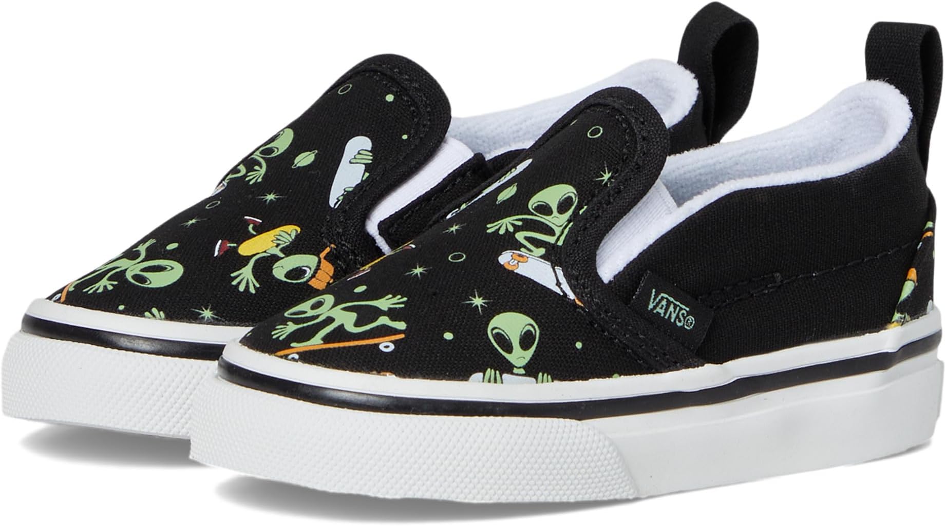 

Кроссовки Vans Kids Slip-On V, Glow Cosmic Cruisers Black/Green