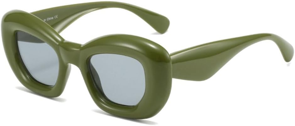 

Солнцезащитные очки в стиле «конфетный цвет» для женщин, модные многоугольные солнцезащитные очки в стиле ретро для мужчин, панк-солнцезащитные очки MTZJH, Olive Green Grey