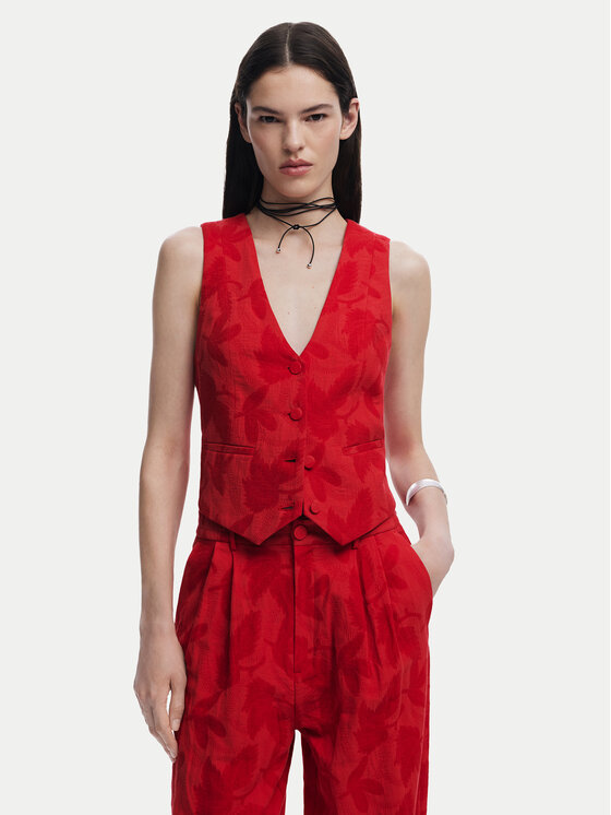 

Жилет для костюма стандартный крой Portland 25SWEW24 Desigual, красный