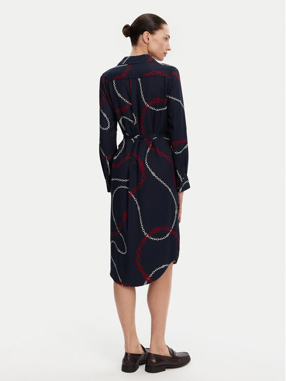 Платье-Рубашка стандартный крой WW0WW44665 Tommy Hilfiger, синий — фото 3