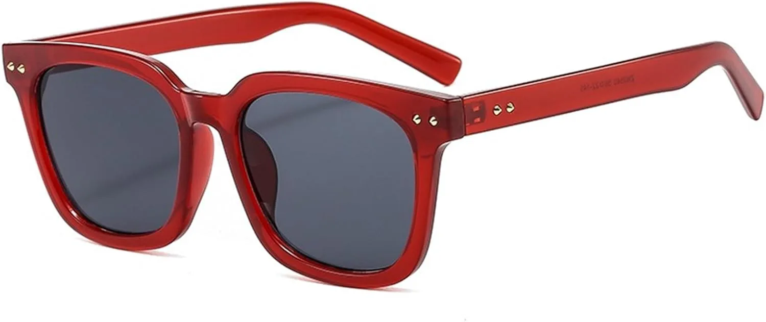 

Мужские солнцезащитные очки с большой оправой, для активного отдыха, женские для поездок на работу, отдыха, декоративные солнцезащитные очки Generic, Red