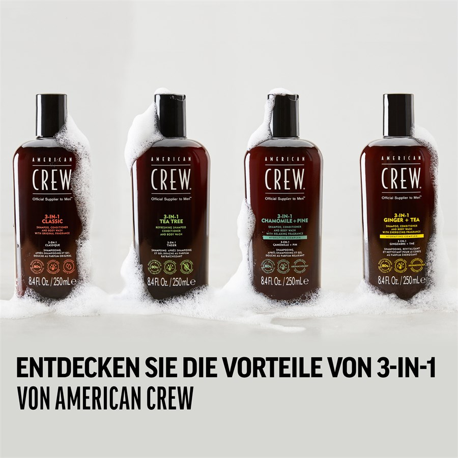 Шампунь 3-in-1 tea tree refreshing shampoo, conditioner and body wash American Crew, объем 1.000 мл — фото 2