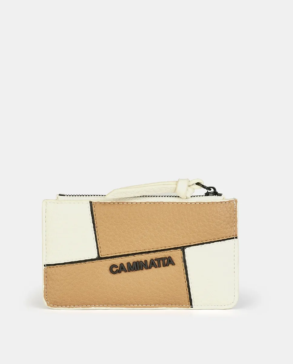

Кошелек-держатель карт в цвете мульти-деним Caminatta, цвет Camel