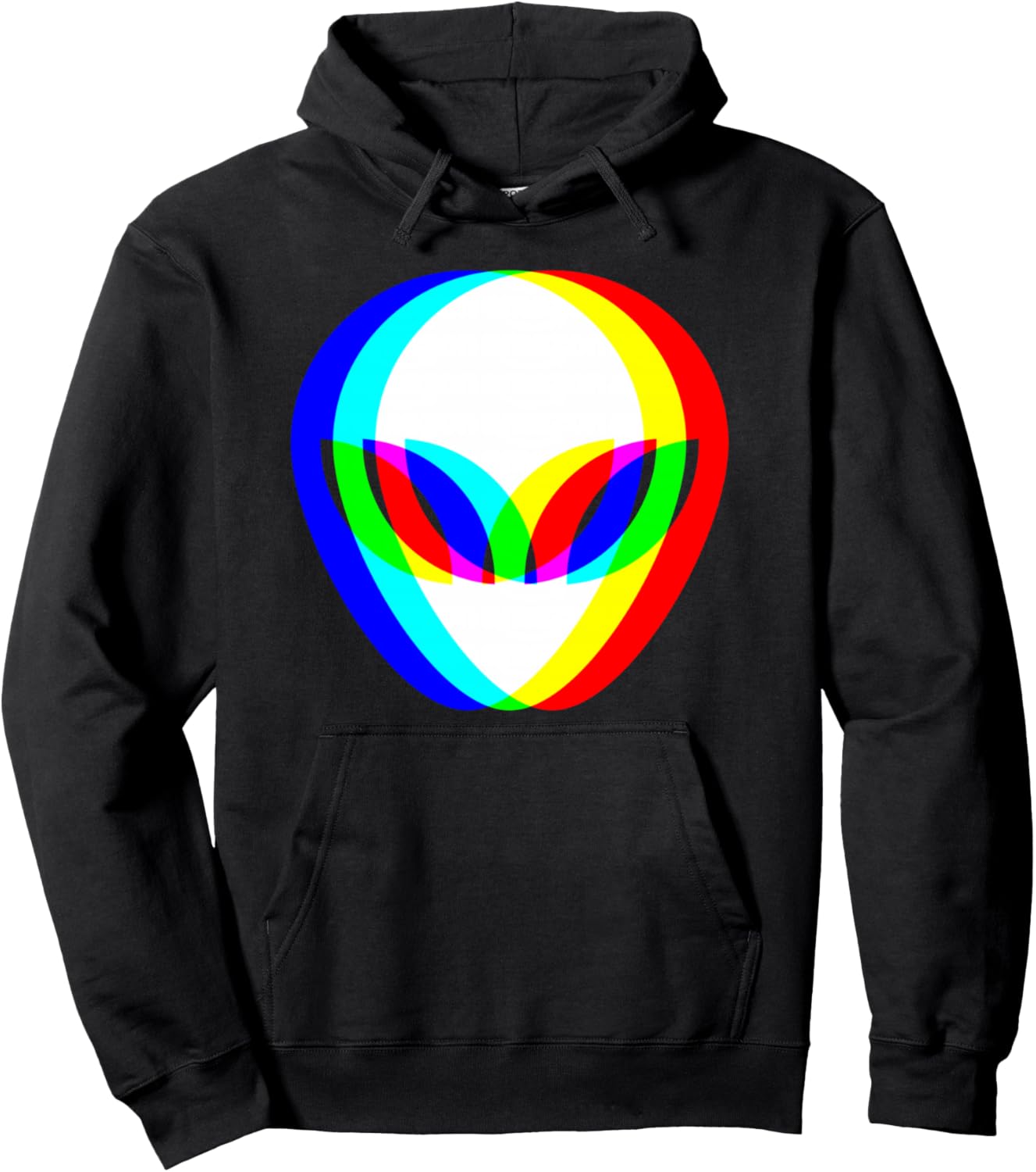 

Худи с изображением головы инопланетянина Учиджина Bigup Trippy Edm Techno Raver Party Designs, черный