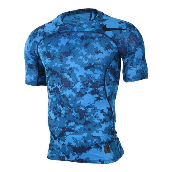 

Футболка Men's Nike Camouflage Logo Slim Fit Sports Short Sleeve Blue T-Shirt, мультиколор