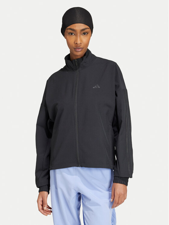 

Технический свитшот regular fit Pacer All Gym Tonal 3-Stripes IW8167 Adidas, черный