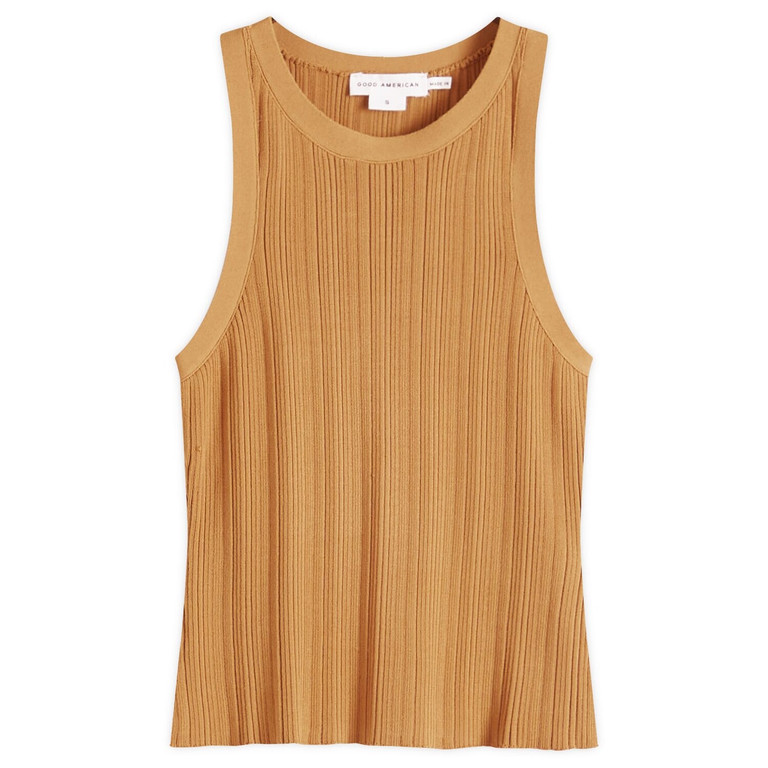 

Жилет Good American Plisse Sweat Knit High Neck Tank, цвет Canyon