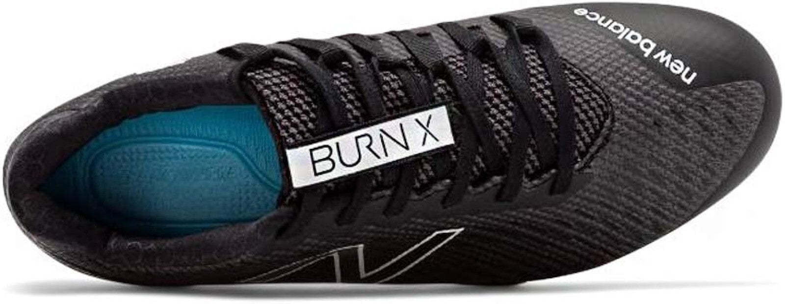 Женские бутсы для лакросса New Balance Burn X WBURNXLB, черно-серо-белые, ACAD231 New Balance, черный — фото 3