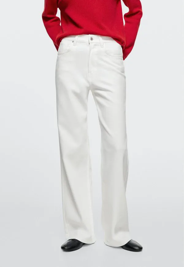 Джинсы-Бермуды прямого кроя Massimo Dutti, White Denim — фото 2