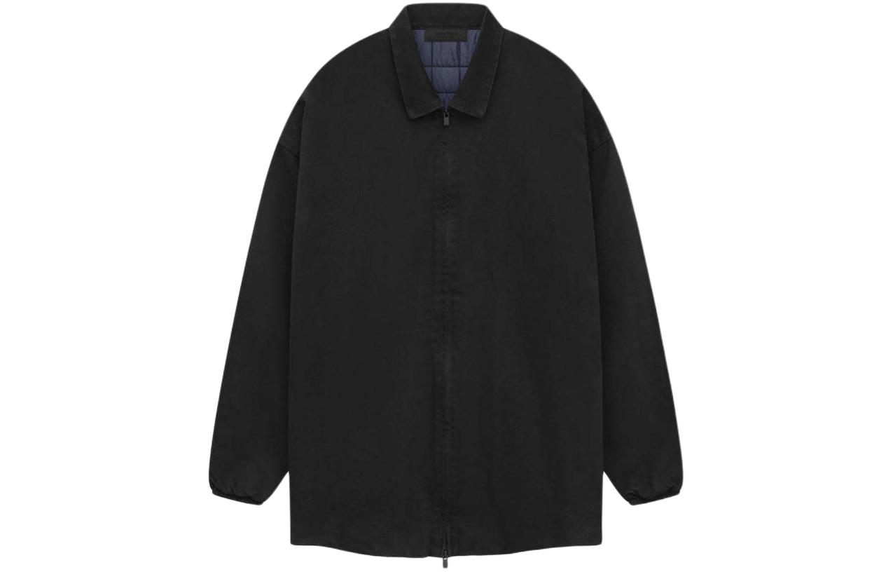 Fear Of God Essentials Джинсовая рубашка-куртка, Pure Black Denim/Overdye Black Denim — фото 3