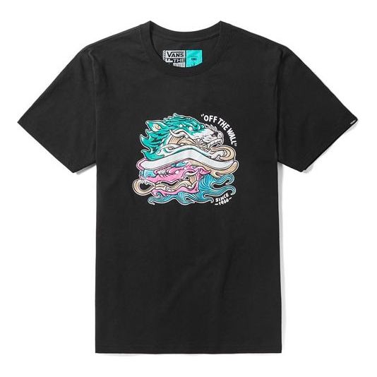 

Футболка Men's Vans Printing Sports Round Neck Short Sleeve Black, черный