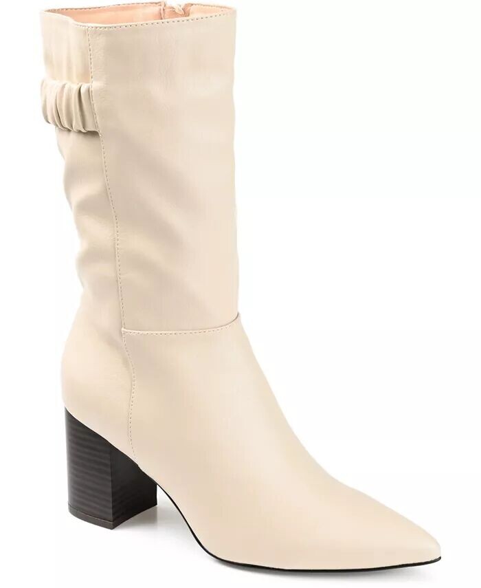 Женские ботинки Wilo Block Heel Journee Collection, слоновая кость/кремовый