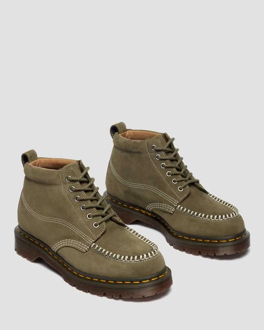 Ботинки Lowell Chukka из нубука с мокасиновым носком Dr Martens, розовый — фото 4