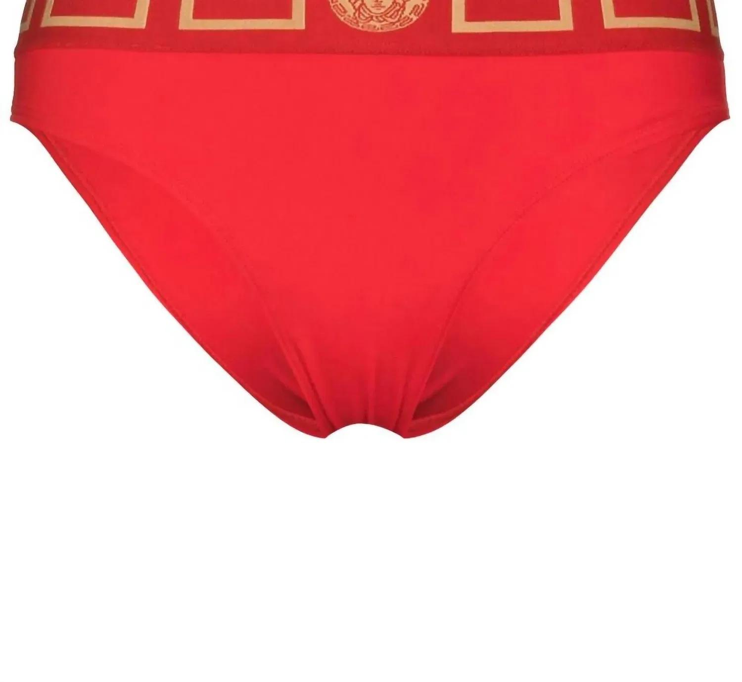 Женские плавки-бикини с греческим орнаментом, красные Versace, Red