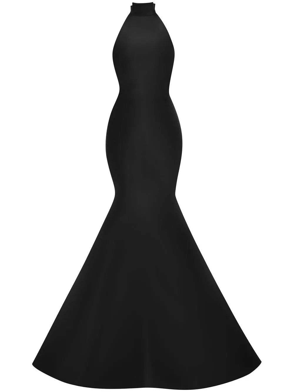 

Платье с вырезом халтер и бантом Oscar de la Renta, черный