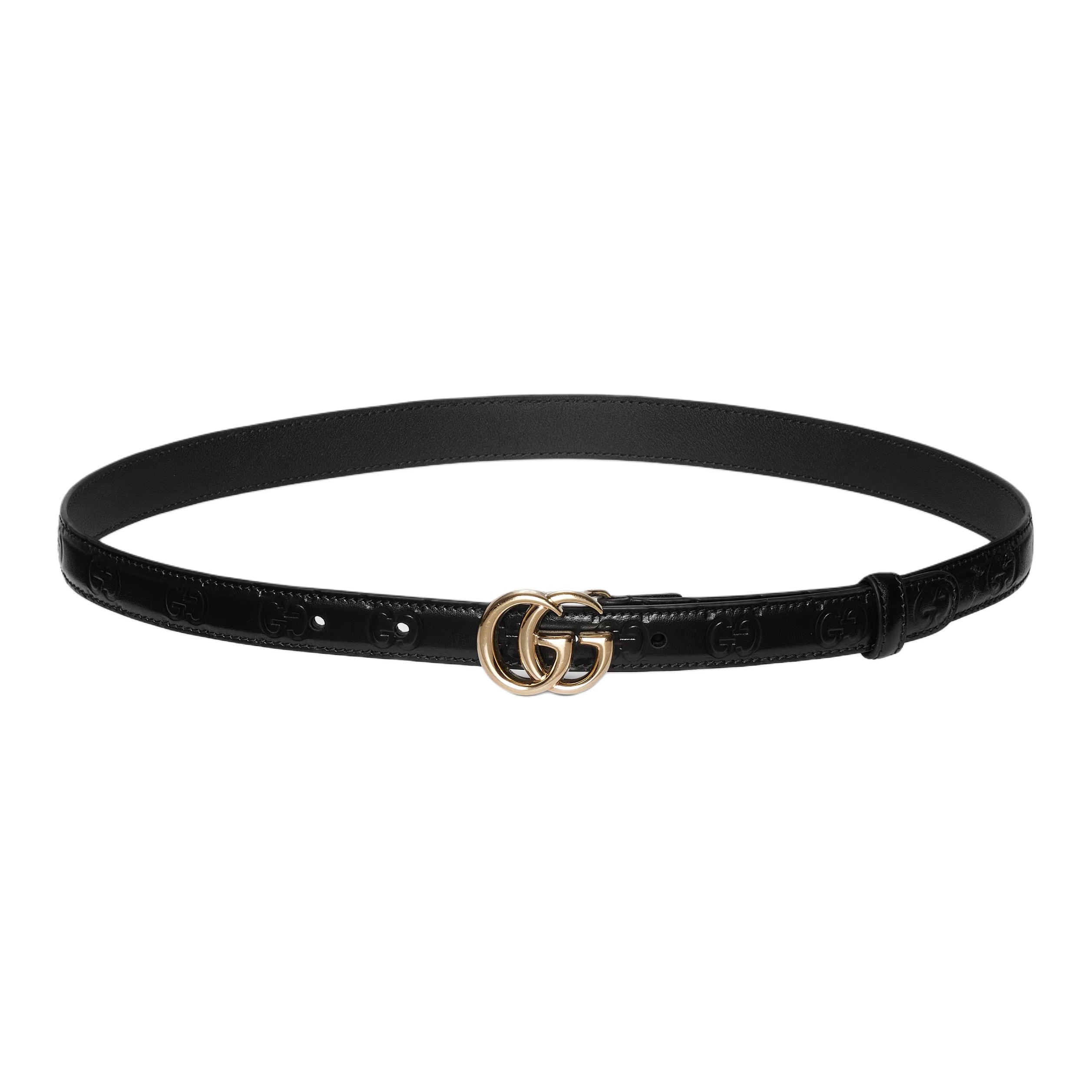 

GUCCI Тонкий ремень GG Marmont, Black