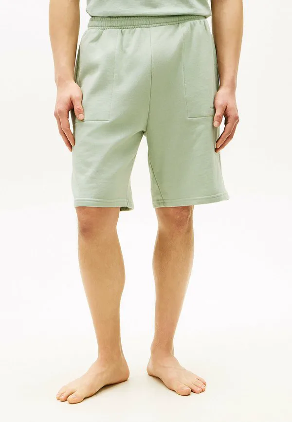 Основные махровые домашние шорты и пижамные штаны с логотипом essential Tommy Hilfiger, Minty Grey