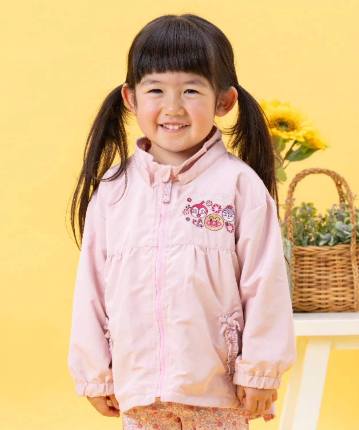 Куртка детская двусторонняя с цветочным принтом Anpanman Kids Collection розовая