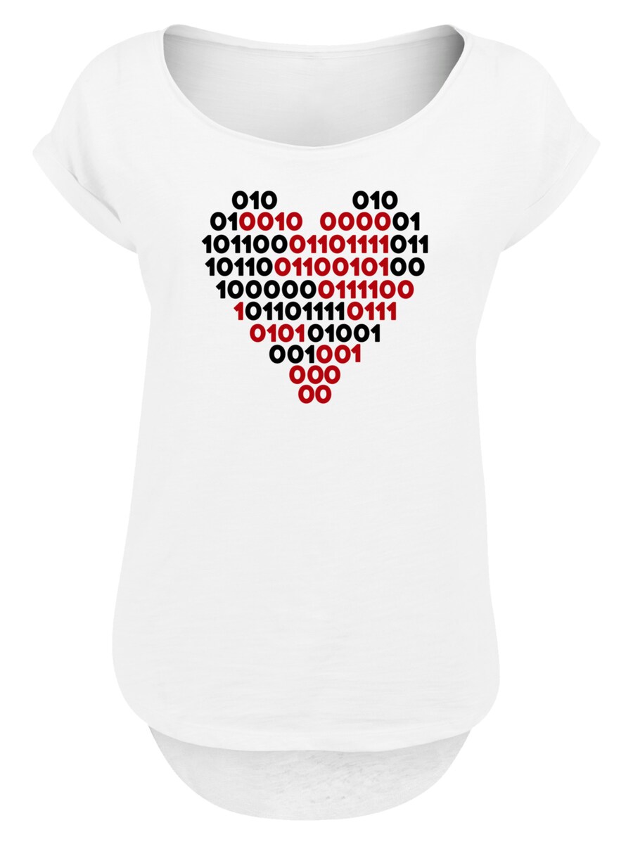 

Рубашка F4NT4STIC I love you 01001001 Binary Code Herz Valentinstag, белый