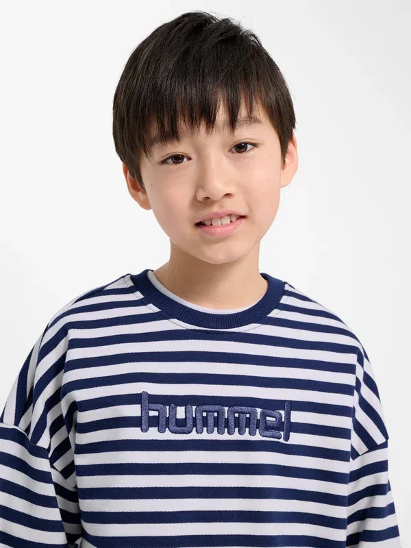 Толстовка Geggo stripe sweatshirt Hummel, средневековый синий — фото 4